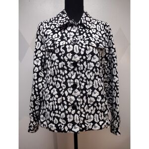 Appleseed's Petites abstract pattern blazer jacket